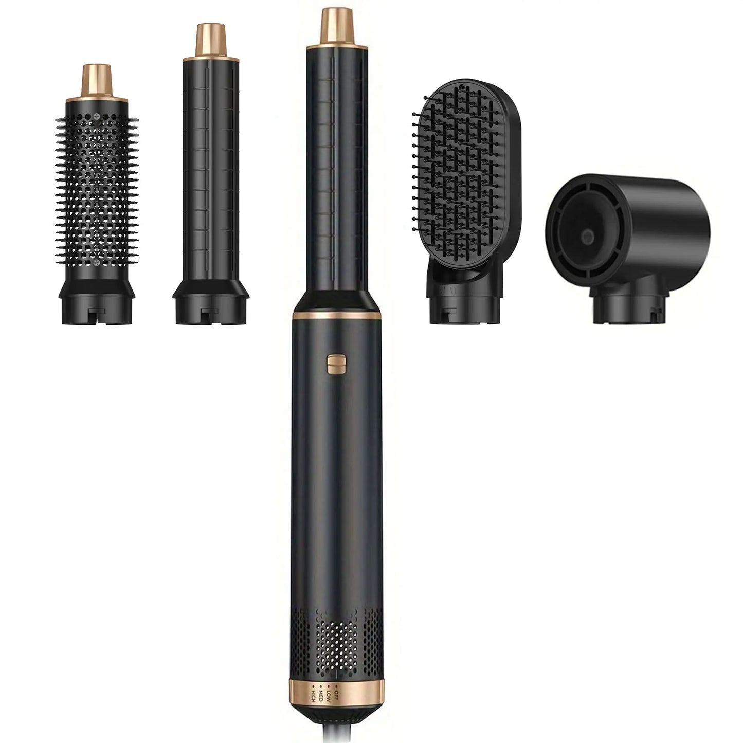 Hair Dryer Brush 5 in 1 Blow Dryer Brush Negative Ionic Hot Air Brush Electric Hair Dryer with Comb for Fast Drying Curling