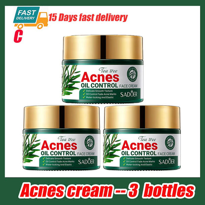 Tea Tree Acne Removing Cream Facial skincare Oil Control Face Gel Creams Hydrating Moisturizing Facial Cream Skin Care Set