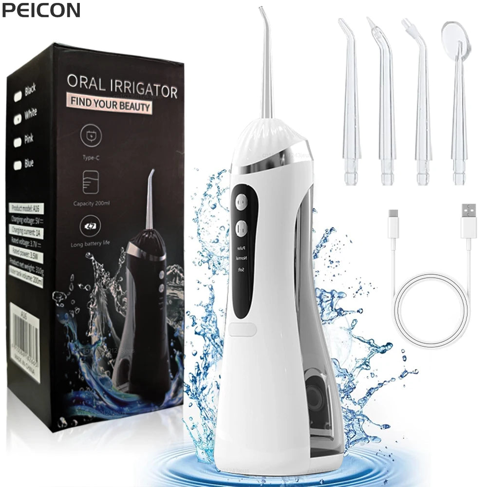 Oral Irrigator Dental Water Flosser for Teeth Portable Dental Water Irrigator Rechargeable Dental Water Jet for Teeth Cleaning