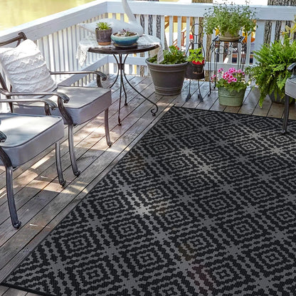Outdoor Rug Waterproof 6x9FT Reversible Stain & UV Resistant