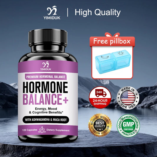 Adaptogen Herb Complex Hormone Balance Supplement, with Vitamin B6, for Reduces PMS, Menopause Symptoms & Metabolism, Vegan