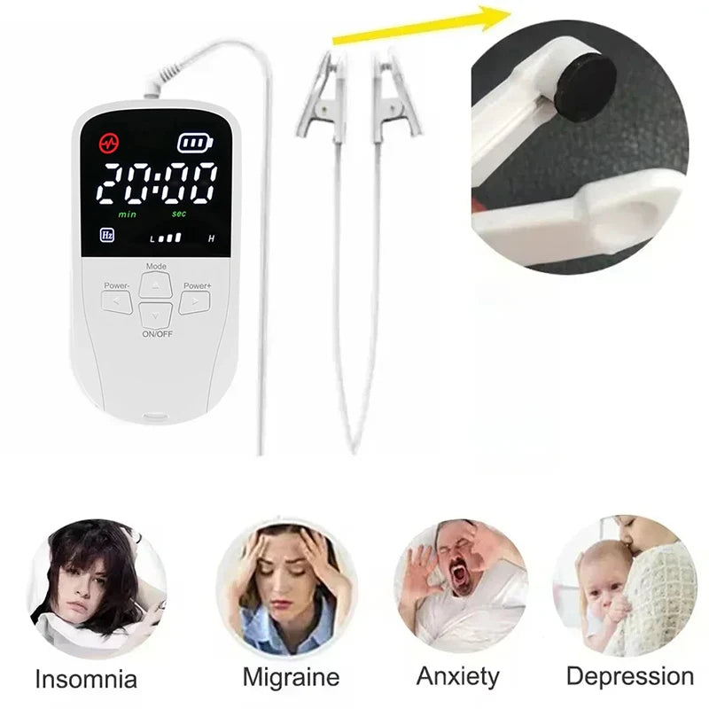 Vagus Nerve Stimulation Clip Ear Sleep Aid Device Relieve Insomnia Promote Fast Sleep Deep Sleep Anxiety Depression