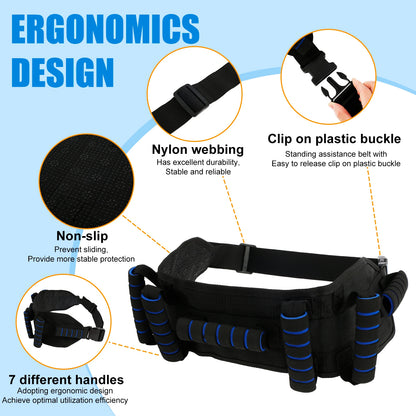 Transfer Gait Belt for Elderly Independent Walking Assist Support Belt Quick Release Buckle Care Gait Belt for Disabled Patients