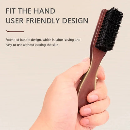 Barber Prefessional  Wooden Handle Boar Bristle Cleaning Brush Soft Beard Cleaning Brush Men Barber Beard Shaving Tool