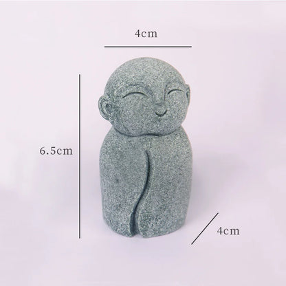 Yard Stone Statue Little Buddhist Ornament Garden Buddhist Statues Decor Suitable for Gardening Aquarium Decoration Ornament