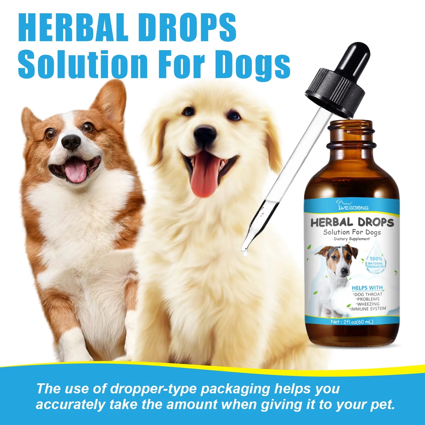 Herbal Drops to Relieve Pet Coughs Relieve Pet Discomfort and Restore Their Vitality Pet Cough and Runny Nose Care