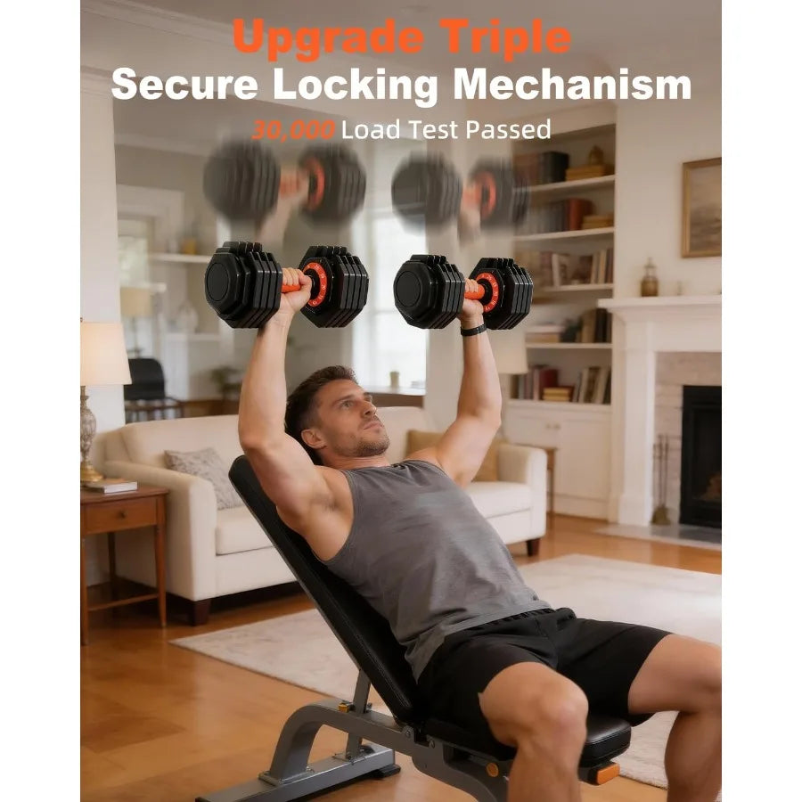 2026 Latest Adjustable Dumbbell Set of 2 Quick Switch Weights in 3lbs Increments 25lbs Pair Weights Dumbbell Set with Storage T