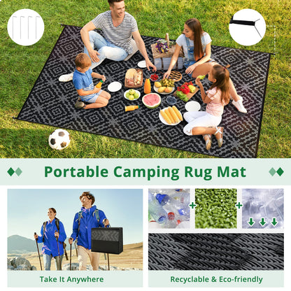 Outdoor Rug Waterproof 6x9FT Reversible Stain & UV Resistant