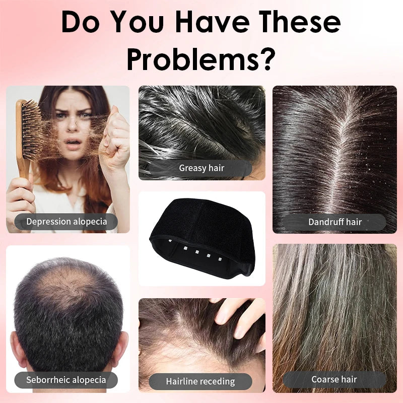 KEMOKO Red Light Hair Growth Cap 300 LED Health Light Anti Hair Loss Scalp Relax Heating promotes scalp metabolism