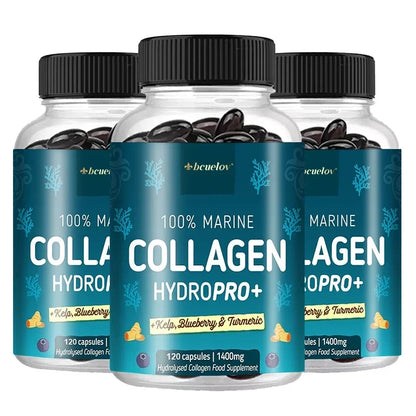 Hydrolyzed Marine Collagen - HYDROPRO supports skin and joint, hair and nail health nutritional supplement