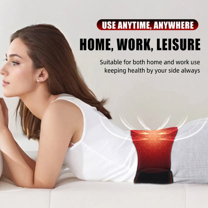 1PC Electric Heated Waist Support Brace Pain Relief Lumbar Heating Pad USB Charging Magnetic Therapy Back Waist Massage Band