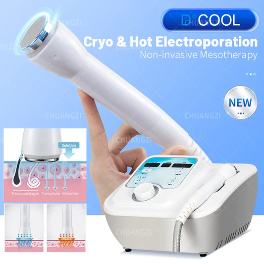 DCOOL Semiconductor 3In1  Machine Cold And Hot Therapy Painless Introduction Ant-wrinkle Anti Puffiness Cryo Electroporation