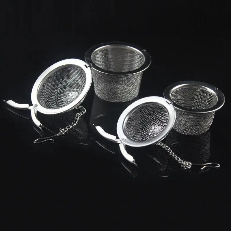 Tea Spice Strainer Seasoning Ball Mesh Herbal Ball Stainless Steel Teakettle Locking Tea Filter