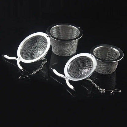 Tea Spice Strainer Seasoning Ball Mesh Herbal Ball Stainless Steel Teakettle Locking Tea Filter