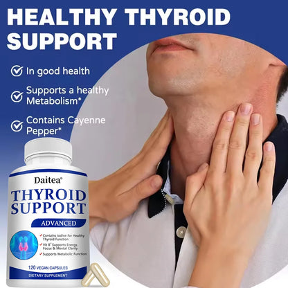 Thyroid Supplement with L-tyrosine, Iodine, Zinc & Selenium - Promotes Memory, Cognitive, Thyroid Health and Metabolism, NON-GMO