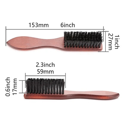 Barber Prefessional  Wooden Handle Boar Bristle Cleaning Brush Soft Beard Cleaning Brush Men Barber Beard Shaving Tool