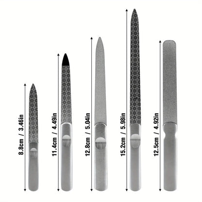 Nail File Stainless Steel Professional Exfoliating Double Sides Sandpaper For Professional Finger Toe Nail Care Tools nail art