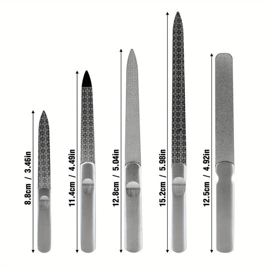 Nail File Stainless Steel Professional Exfoliating Double Sides Sandpaper For Professional Finger Toe Nail Care Tools nail art