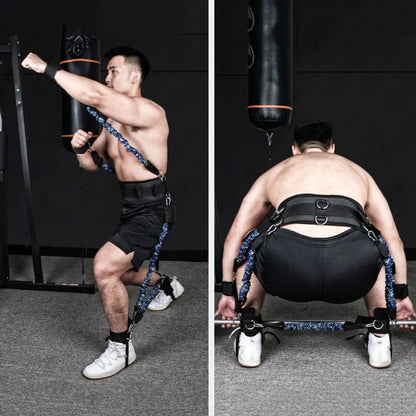 Professional Fitness Boxing Training Resistance Band Elastic Rubber Stretching Strap Resistance Bands Enhance Power Portable