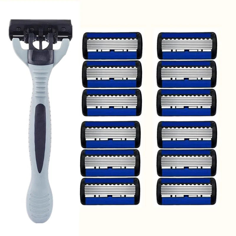 Razor Classic 6 Layer Safety Razor for Mens Shaving&Womens Hair Removal Shaving Blades Manual Shaver