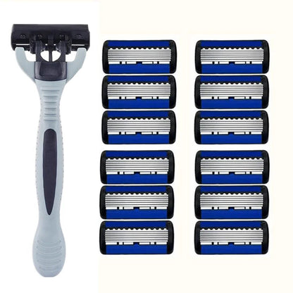 Razor Classic 6 Layer Safety Razor for Mens Shaving&Womens Hair Removal Shaving Blades Manual Shaver