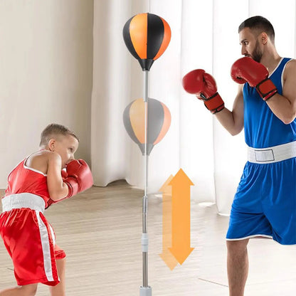 Standing Boxing Bag Boxing Training Equipment Adjustable Height Suction Base Adult Punching Bag for Kids Teens Home Gym Exercise