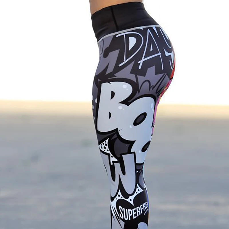 Unique Print Fitness Workout Sports Running Leggings
