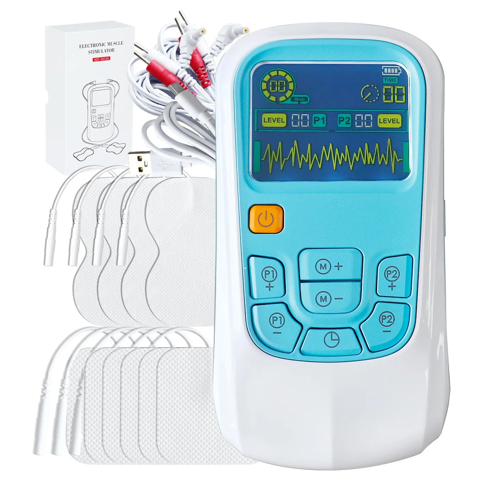 50 Levels Tens EMS Electroestimulador Muscular Massager Neck Shoulder Back Pain Relief Electric Physiotherapy Massage Machine