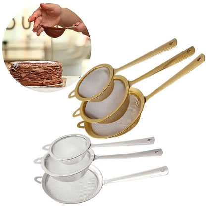 New Stainless Steel Matcha Sifter Easy to Clean Very Fine Mesh Tea Strainer Small Rust-Proof Cocktail Sieve for Kitchen