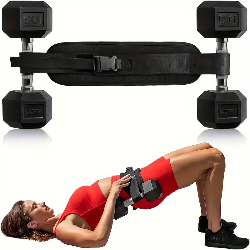 Dumbbell Exercise Belt Hip Thrust Weight-Bearing For Effective Glute Bridge Workout Waist Weight Training Kettlebells