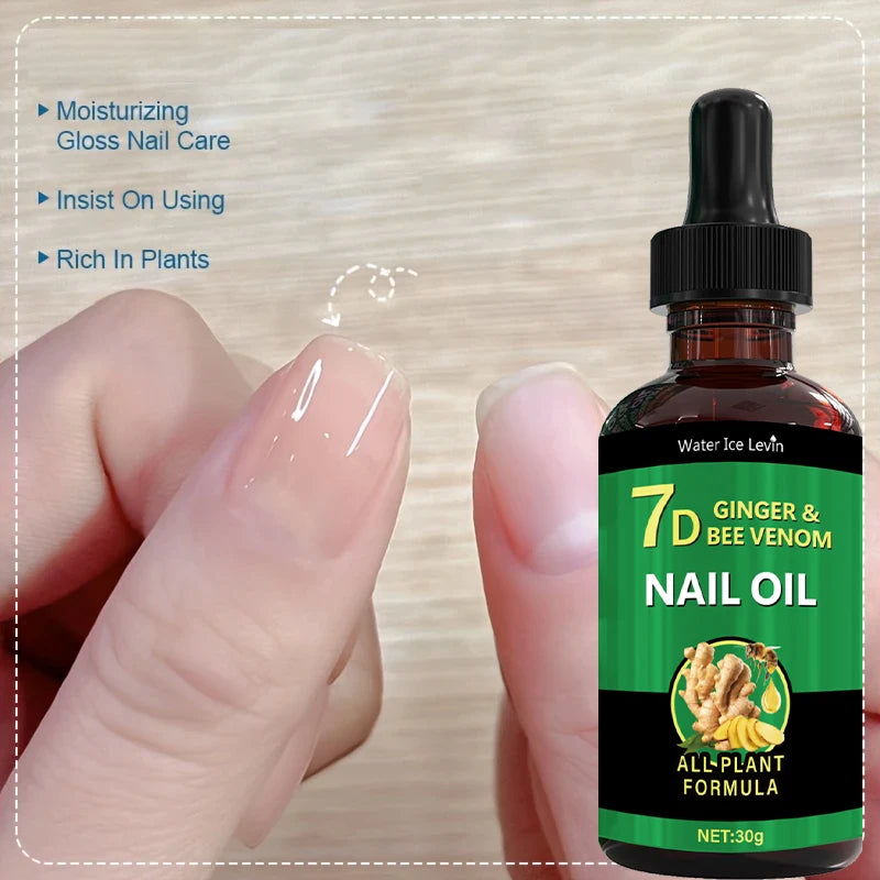 7-Day Ginger Nail Care Essence, Suitable for Hands and Feet, Deeply Nourishes, Mild and Hypoallergenic, Daily Moisturizing, Suitable for All Nail Types