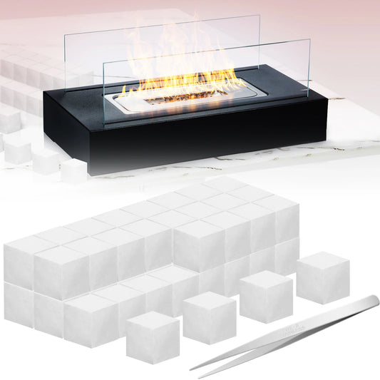 48Pcs Tabletop Fire Pit Temperature Resistant Ceramic Wool Wick Ceramic Wool Wick Sponge Extend Burning Time Table Top Firepit