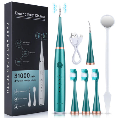 Electric Sonic Dental Calculus Scaler 5 Modes Oral Teeth Tartar Remover Plaque Stains Removal Teeth Cleaner Teeth Whitening Care