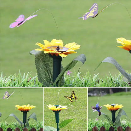 Dancing Fluttering Butterflies Hummingbird Yard Decor Solar Powered, Dancing Fluttering Butterflies For Your Potted Plant Yard