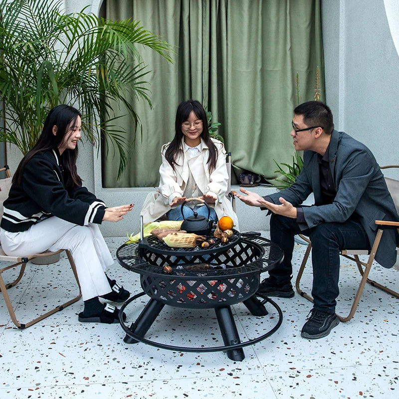 Camping Outdoor Fire Pits Easily Cleaned Patio Barbecue Grill Bbq Outdoor Charcoal Stove
