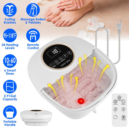 Electric Collapsible Foot Soaker Tub with Remote Control