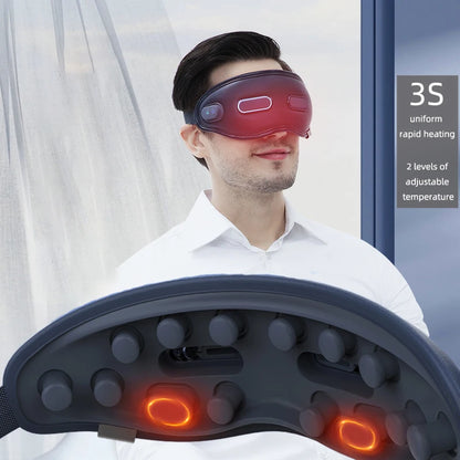 Smart Eye Massager Rechargeable Heated Eye Massage Instrument Massage Eyes Device Vibratable Reduce Eye Strain Improve Sleep