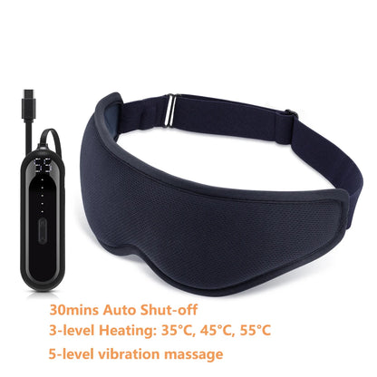 Electric Steam Eye Massager Sleeping Mask Heated Eye Resistant Remover Eye Temperature Massage Relieve Fatigue Office Eye Shade