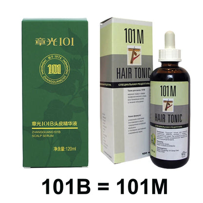 Hair Tonic Zhangguang 101B Scalp Serum 101M 120ML powerful Chinese medicine therapy Hair Treatment Essence 100% original