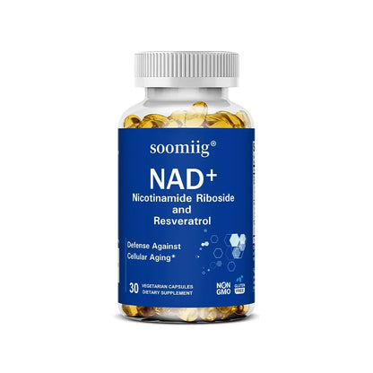 NAD Supplement, with Resveratrol - Support Cellular Health, Stamina & Healthy Aging, Promotes Blood Circulation