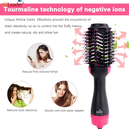 Hair Dryer Brushes For Women Blow Drying Travel Hair Dryer Straightener Curler Massager One Step Volumizer Hot-Air Hair Brushes