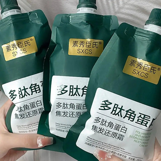 250g X3 Polypeptide Keratin Deep Conditioner Hair Mask Keratin Hair Restoring Cream Dry Damaged Burnt Hair Treatment Restoring