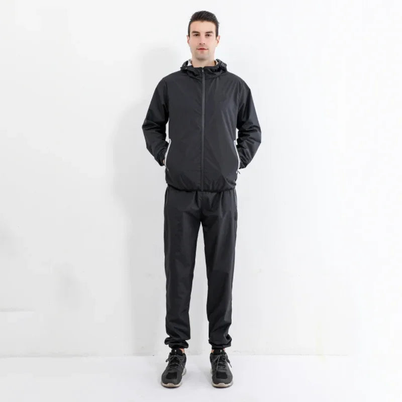 Profession Sauna Suit Men Boxing Training Waterproof Sportswear for Women Gym Clothing Full Body Sweating Suits for Weight Loss