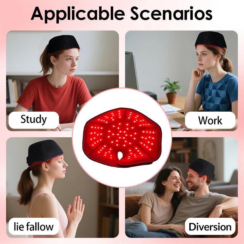 KEMOKO Red Light Hair Growth Cap 300 LED Health Light Anti Hair Loss Scalp Relax Heating promotes scalp metabolism