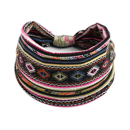 Boho Headbands Wide Knot Hair Scarf Floral Print Hairband Stretch Turban Headwrap Cotton Head Band Fashion Accessories for Women