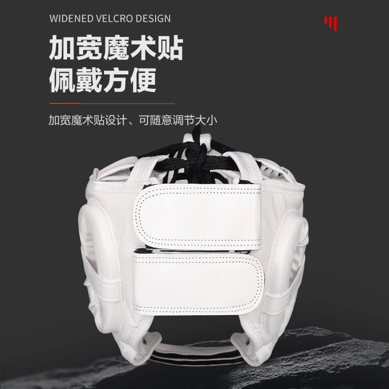 Boxing Headgear for Men Women Muay Thai MMA KickBoxing Safety Head Guard Sparring Closed Type Head gear with Full Face Coverage