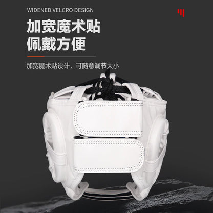 Boxing Headgear for Men Women Muay Thai MMA KickBoxing Safety Head Guard Sparring Closed Type Head gear with Full Face Coverage
