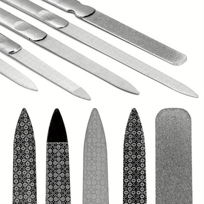 Nail File Stainless Steel Professional Exfoliating Double Sides Sandpaper For Professional Finger Toe Nail Care Tools nail art