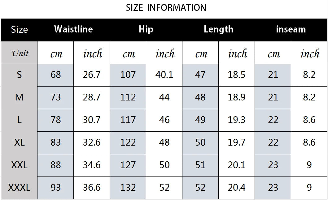 7 piece men's quick drying breathable fitness shorts