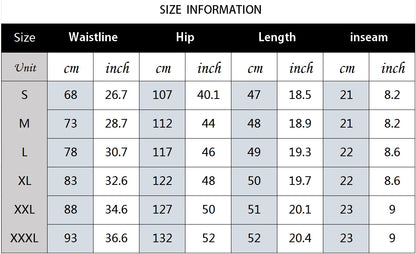 7 piece men's quick drying breathable fitness shorts